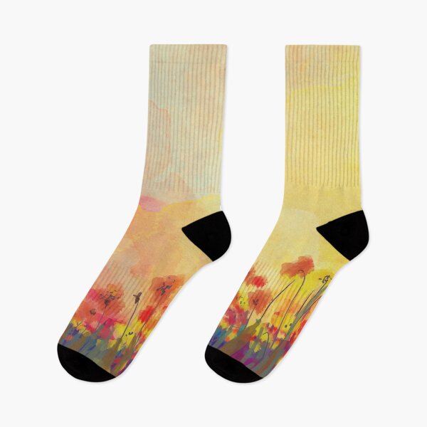 Item preview, Watercolor field of flowers designed and sold by Makanahele.