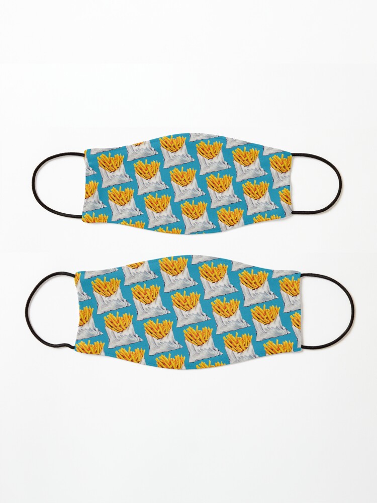 Alternate view of French Fries Pattern Mask