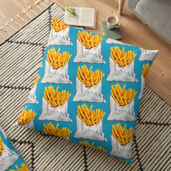 French Fries Pattern Floor Pillow