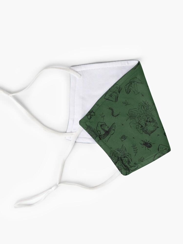 Alternate view of Rustic Garden Witch in Green Mask