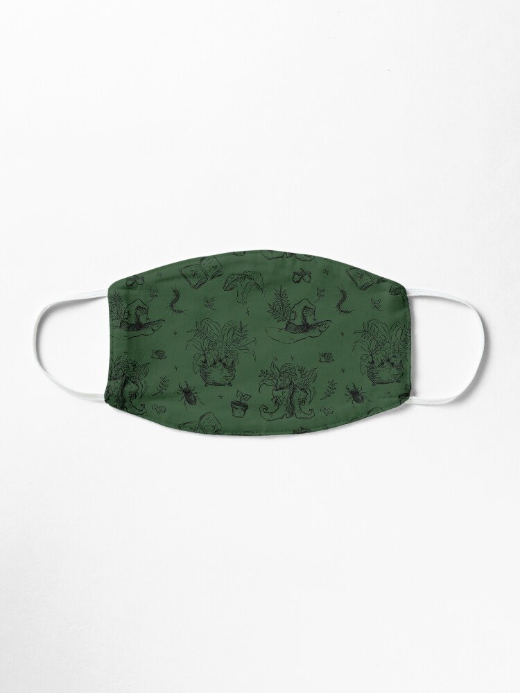 Alternate view of Rustic Garden Witch in Green Mask