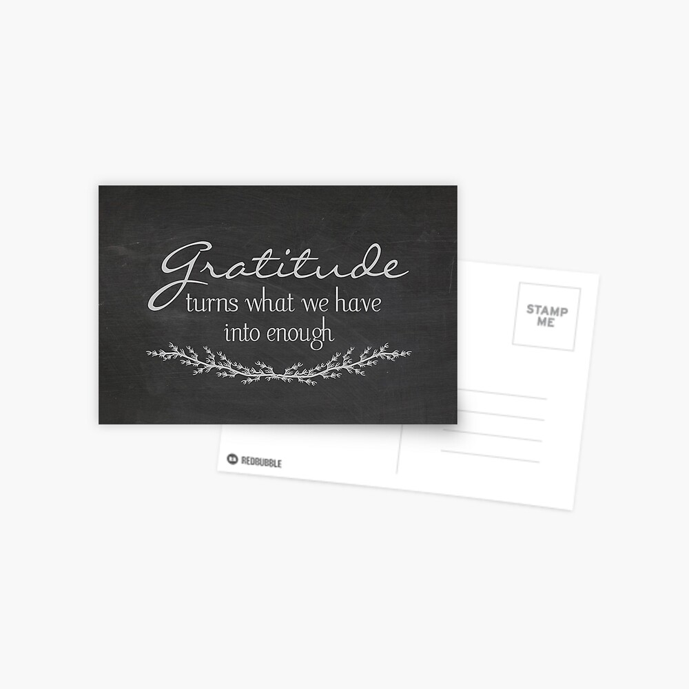 Carte De Vœux Citation De Gratitude Sur Tableau Noir Par 14ktgold Redbubble