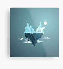 Low Poly Polar Bear Metal Print