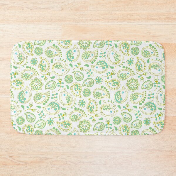 Item preview, Hedgehog Paisley_Green and White designed and sold by miavaldez.