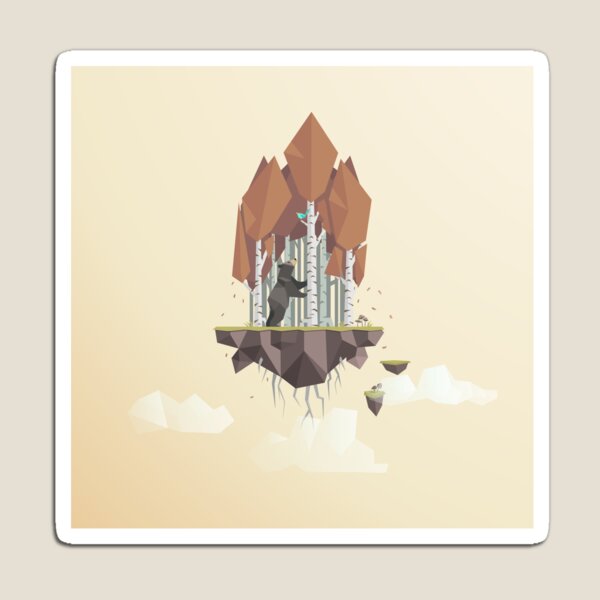 Low Poly Autumn Bear Magnet