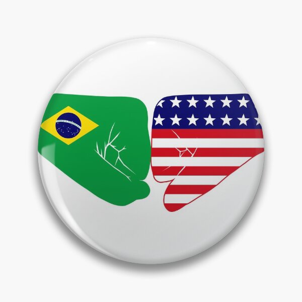Item preview, Brazil & USA Fist Bump Patriot Flag Series designed and sold by Carbon-Fibre Media.
