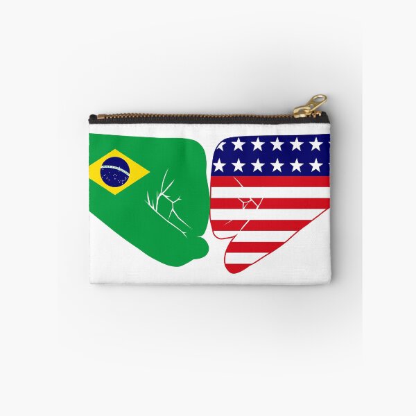 Item preview, Brazil & USA Fist Bump Patriot Flag Series designed and sold by Carbon-Fibre Media.