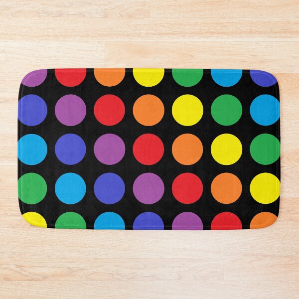 Item preview, Rainbow Polka Dots Black designed and sold by lornakay.