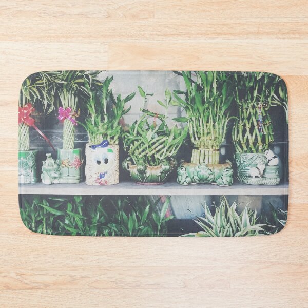 Item preview, green bamboo plant in the vase pattern background designed and sold by Mrvell.