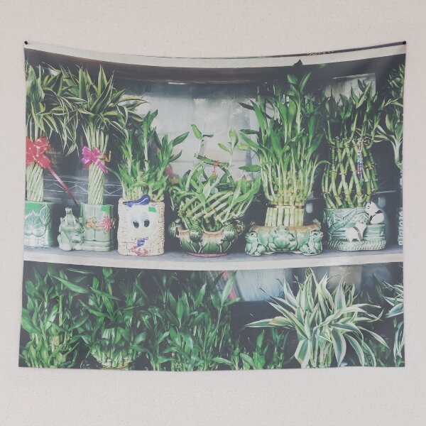 Item preview, green bamboo plant in the vase pattern background designed and sold by Mrvell.