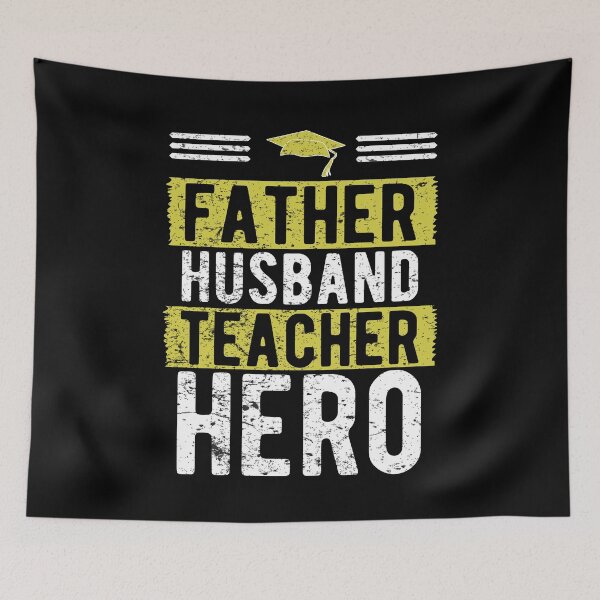 Item preview, Father Husband Teacher Hero t shirt designed and sold by Dan66.