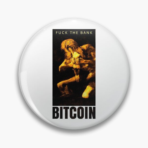Artikelvorschau, Scheiß auf die Bank! - Kaufe Bitcoin! Weißer Hintergrund. entworfen und verkauft von PrintPit.