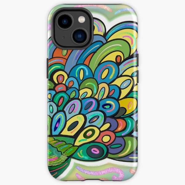 TRADITIONAL BLUE PEACOCK iPhone Tough Case