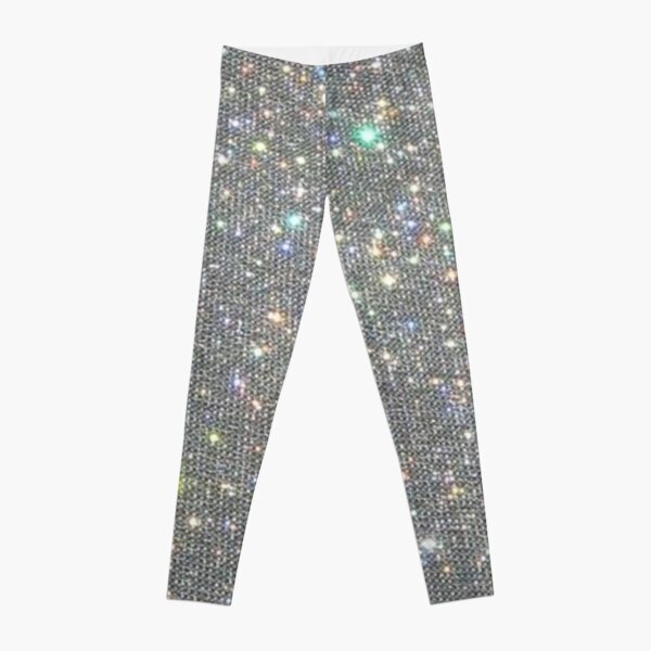 Silver Sparkle Glitter Design Leggings