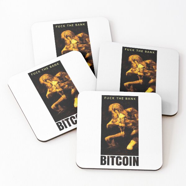 Item preview, Fuck the bank! - Buy Bitcoin! White background. designed and sold by PrintPit.