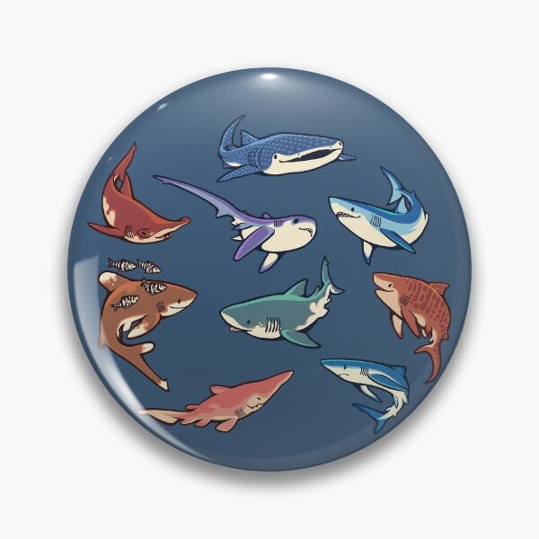 Item preview, Sharks in the dark blue designed and sold by Colordrilos.