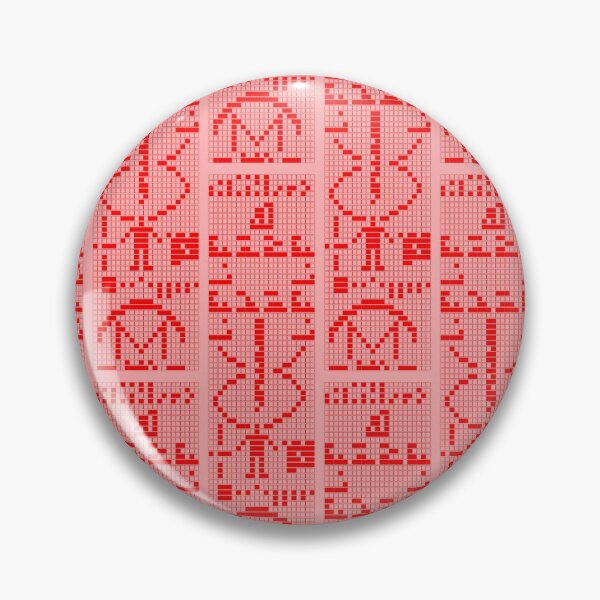 Item preview, Arecibo Message over Aesthetic Pink Background designed and sold by Plastic Memory Archive.
