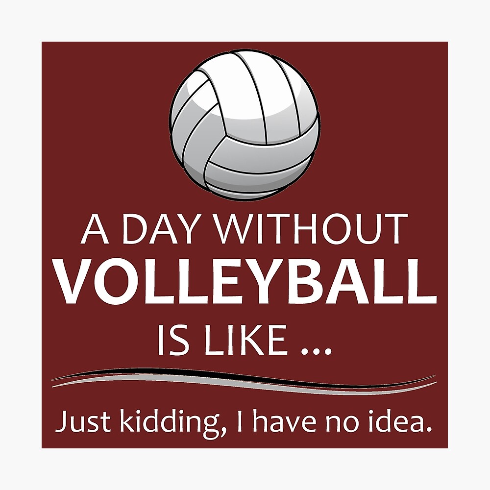 Volleyball Gifts for Coach and Player - A Day Without Volleyball Funny Gift  Ideas for Players & Coaches Who Love Beach & Indoor V Ball 