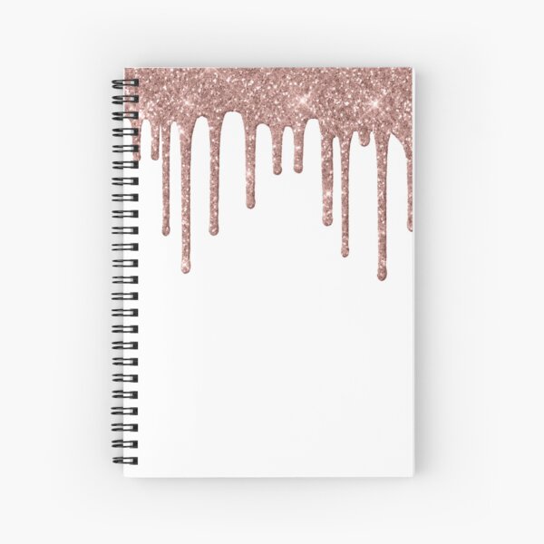 Rose Gold Trendy Sparkle Glitter Drips