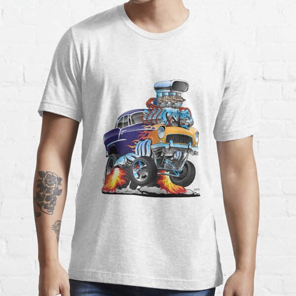 Classic Fifties Hot Rod Muscle Car Cartoon Essential T-Shirt
