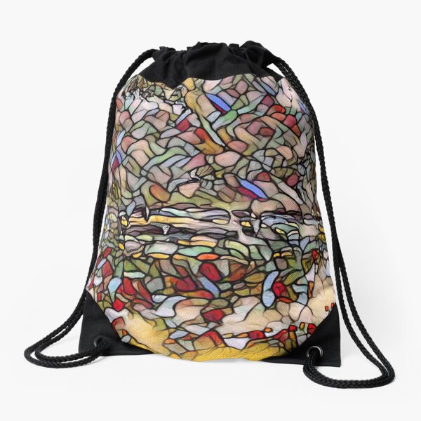 Holiday Dreaming 27 designed and created by (c) Janet Watson Art Drawstring Bag