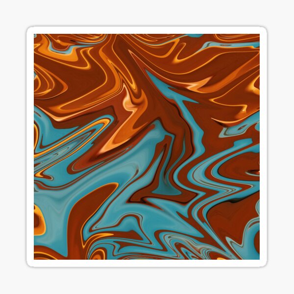 Item preview, Orange & Blue Liquid Art Masks designed and sold by helliazidi.