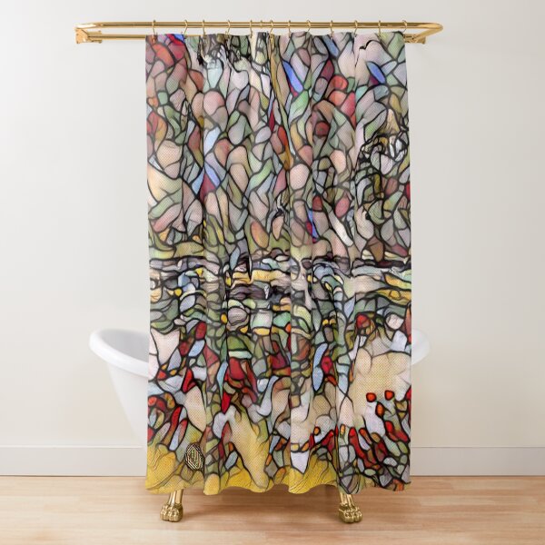 Holiday Dreaming 27 designed and created by (c) Janet Watson Art Shower Curtain