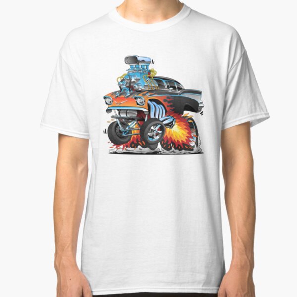 Classic hot rod 57 gasser drag racing muscle car cartoon Classic T-Shirt