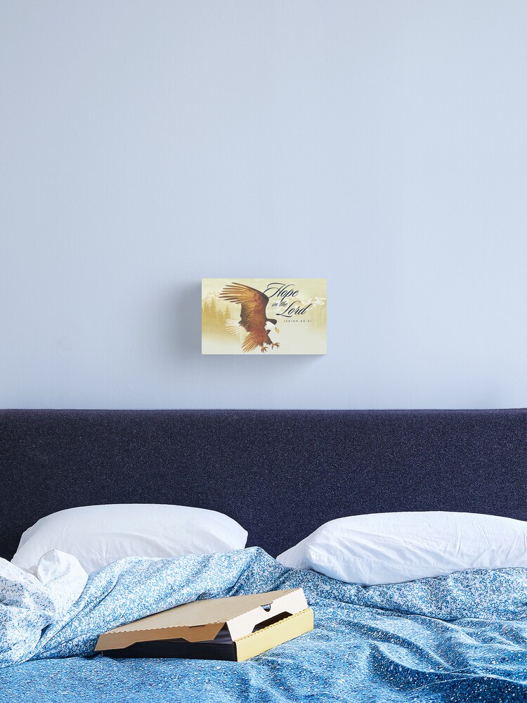 Thumbnail 2 of 3, Canvas Print, Eagle and Mountains - Hope in the Lord designed and sold by RickSchroeppel.
