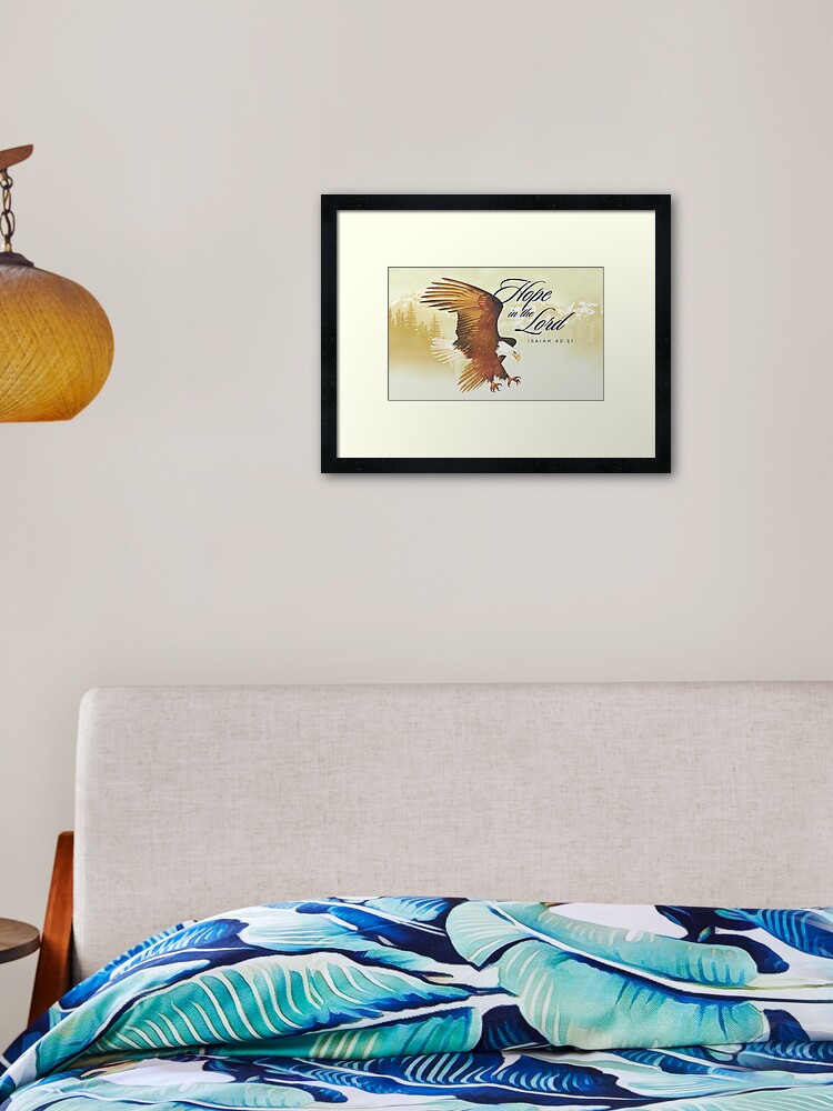 Thumbnail 2 of 7, Framed Art Print, Eagle and Mountains - Hope in the Lord designed and sold by RickSchroeppel.