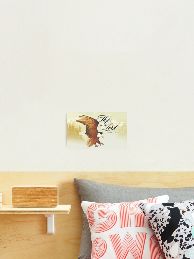 Thumbnail 2 of 3, Photographic Print, Eagle and Mountains - Hope in the Lord designed and sold by RickSchroeppel.