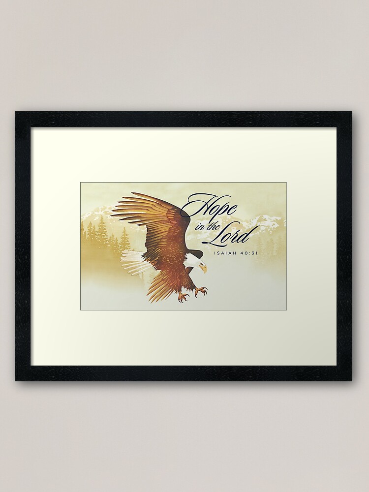 Thumbnail 1 of 7, Framed Art Print, Eagle and Mountains - Hope in the Lord designed and sold by RickSchroeppel.