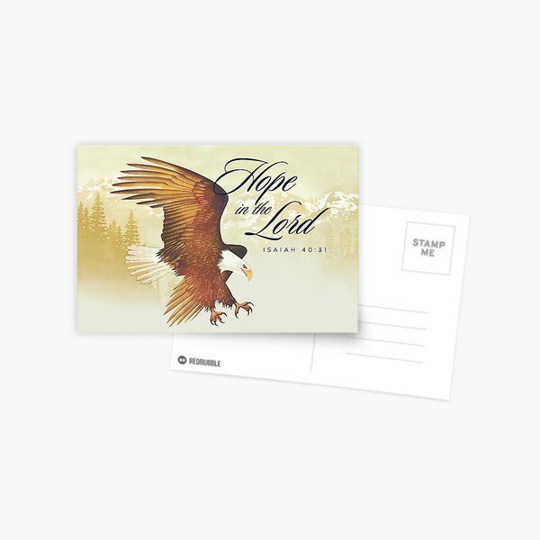Eagle and Mountains - Hope in the Lord Postcard