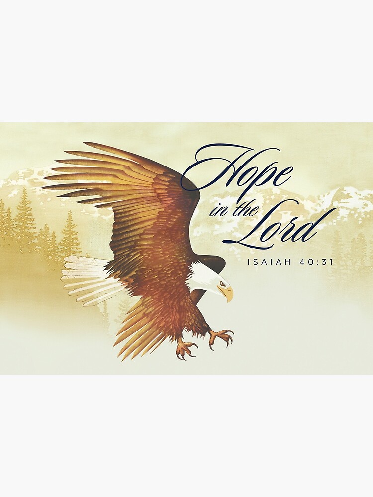 Thumbnail 2 of 2, Art Board Print, Eagle and Mountains - Hope in the Lord designed and sold by RickSchroeppel.