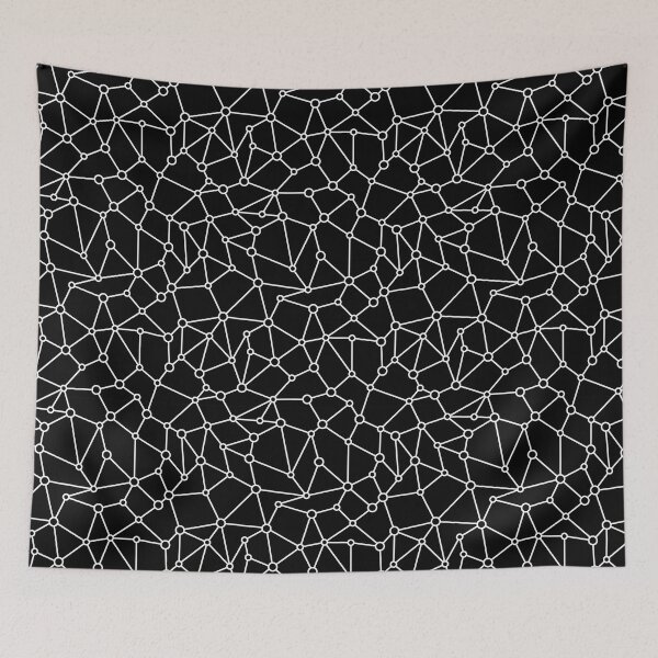 Item preview, Black and White Connections Geometric Structure designed and sold by RPuniquedesigns.