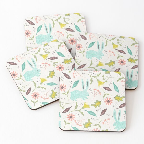 Item preview, floreal rabbits designed and sold by Gaia Marfurt.