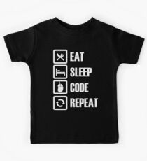 Eat, Sleep, Code, Repeat! Kids Tee