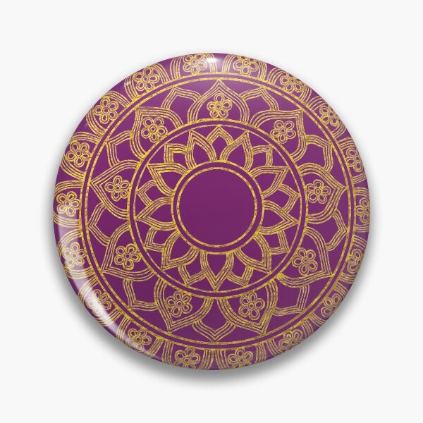 Artikelvorschau, Goldenes Mandala-Zusammenfassungs-Blumenfunkeln entworfen und verkauft von Sunfreestar.