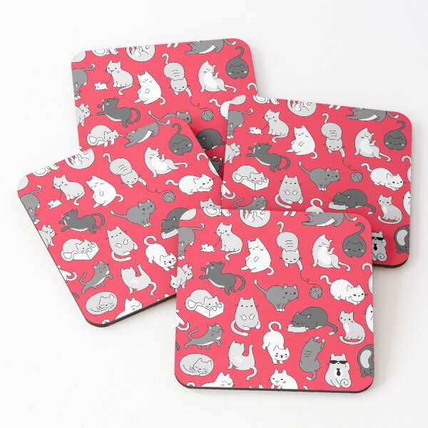 Item preview, Cute Cats Pattern Illustration designed and sold by BluePlanet.