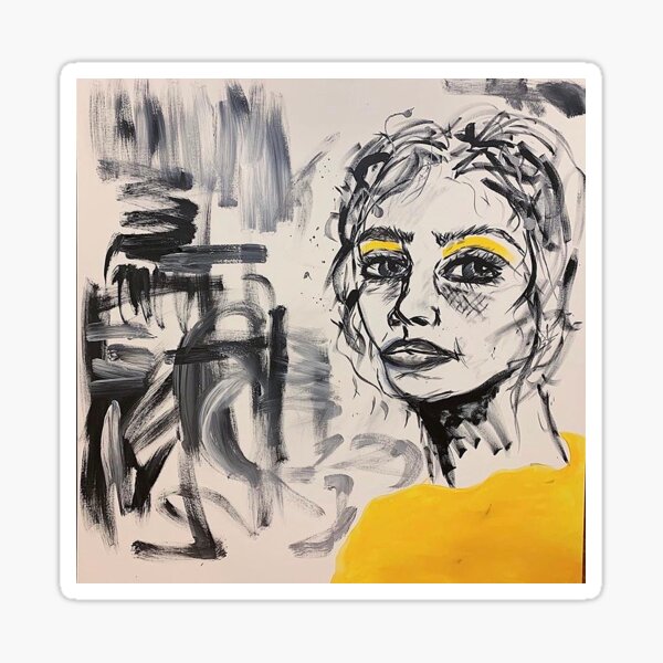 Girl in yellow Sticker