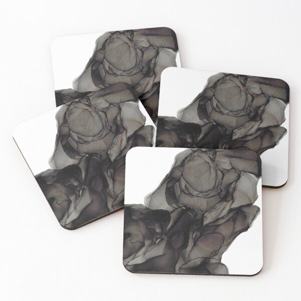 Item preview, Charcoal Flow Abstract: Original Alcohol Ink Painting designed and sold by herzart.