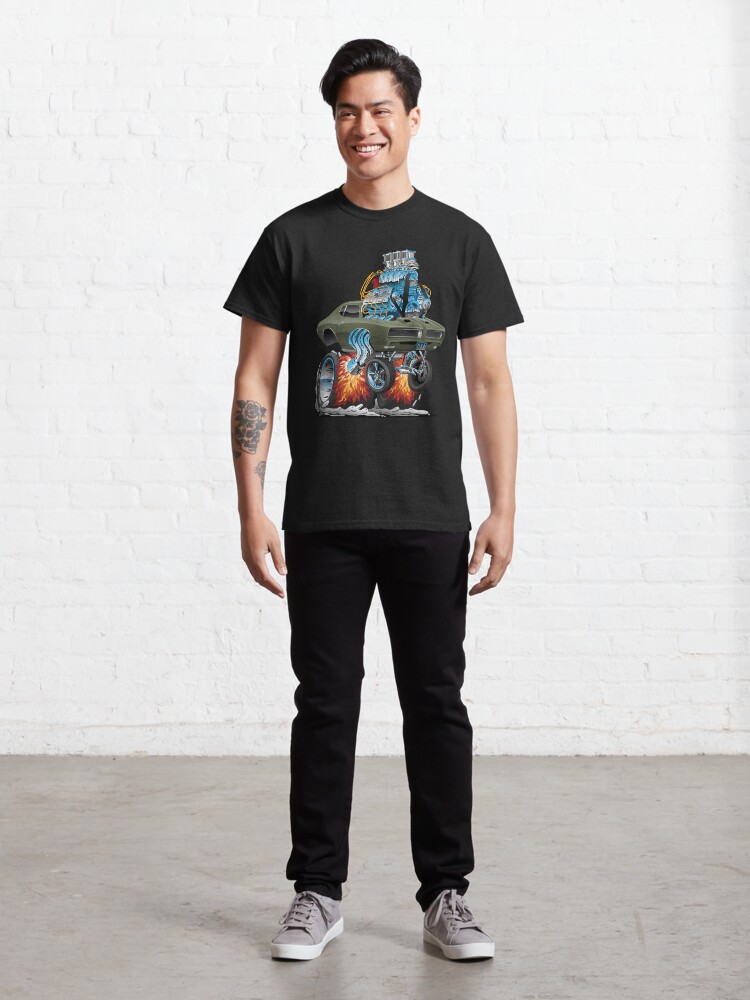 Alternate view of Classic American Muscle Car Hot Rod Cartoon Vector Illustration Classic T-Shirt