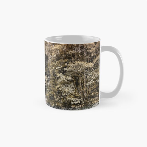 Item preview, Old building with bridge along river with reflection orange forest designed and sold by Grégory DUBUS.