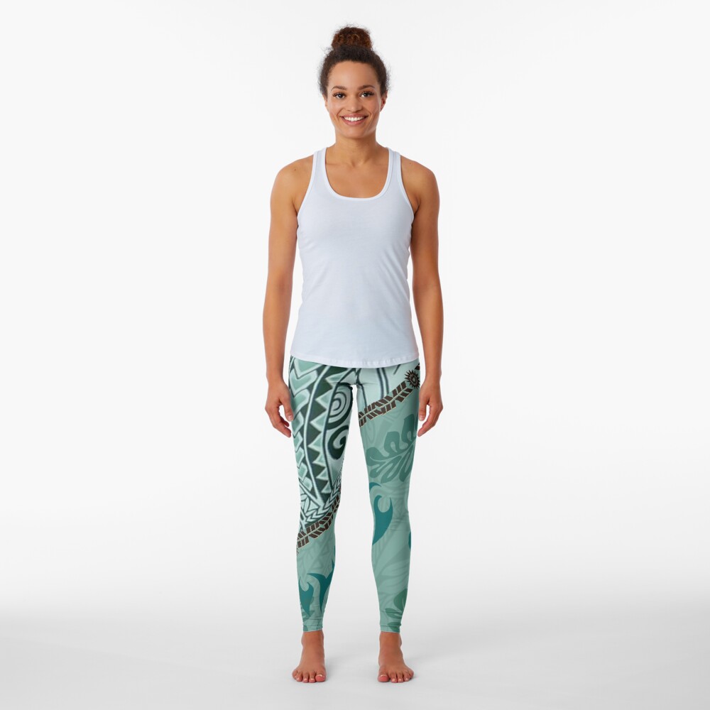 Hawaiian Tapa Cloth - Traditional Print Leggings