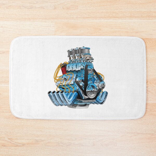 Item preview, Hot Rod Race Car Dragster Engine Cartoon Illustration designed and sold by hobrath.