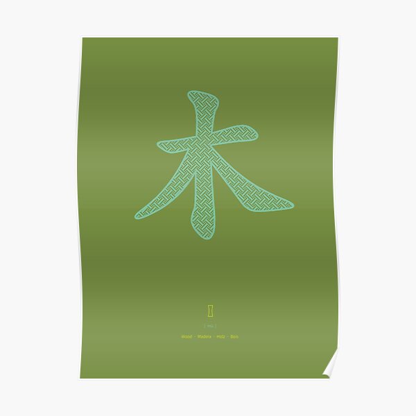"Chinese Character Wood / Mu" Poster by ThothAdan Redbubble