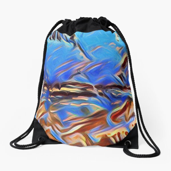Holiday Dreaming 24 designed and created by (c) Janet Watson Art Drawstring Bag