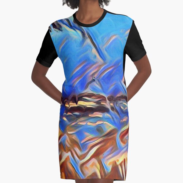 Holiday Dreaming 24 designed and created by (c) Janet Watson Art Graphic T-Shirt Dress