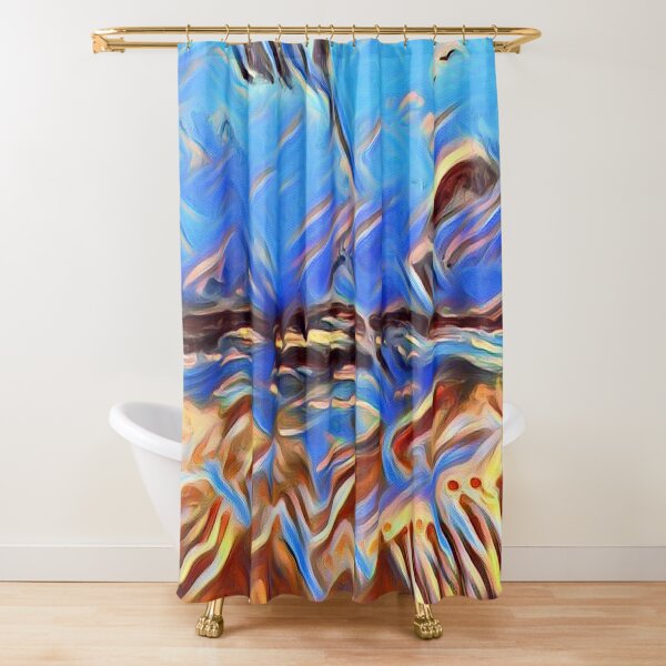 Holiday Dreaming 24 designed and created by (c) Janet Watson Art Shower Curtain