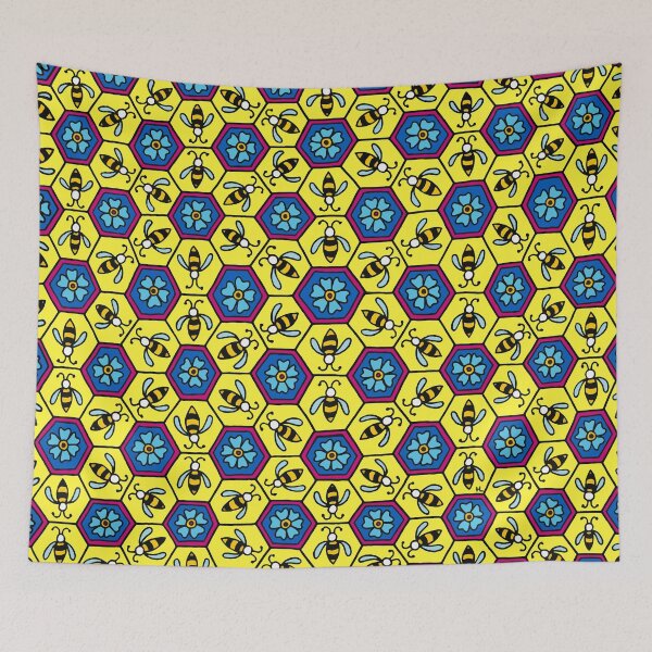 Item preview, Honey Bees and Honeycombs || Yellow Palette || Bumble Bees || Insects designed and sold by Hilary Leslie.